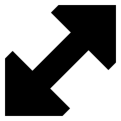 Diagonal Triangle Arrow 1 Icon from Sharp Solid Set