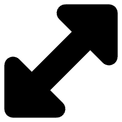 Diagonal Triangle Arrow 1 Icon from Core Solid Set