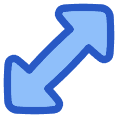 Diagonal Triangle Arrow 1 Icon from Plump Duo Set