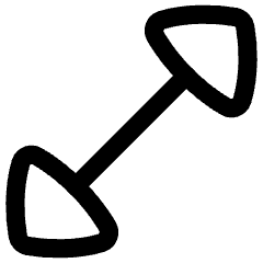 Diagonal Triangle Arrow 1 Icon from Flex Line Set