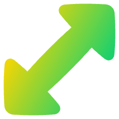 Diagonal Triangle Arrow 1 Icon from Plump Gradient Set