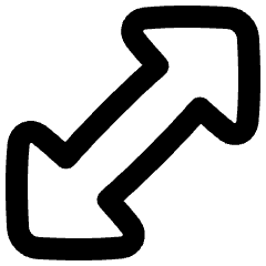 Diagonal Triangle Arrow 1 Icon from Plump Remix Set