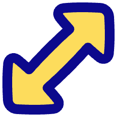 Diagonal Triangle Arrow 1 Icon from Plump Pop Set