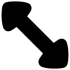 Diagonal Triangle Arrow 2 Icon from Flex Solid Set