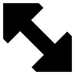 Diagonal Triangle Arrow 2 Icon from Sharp Solid Set