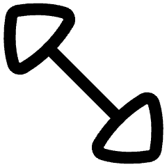 Diagonal Triangle Arrow 2 Icon from Flex Line Set
