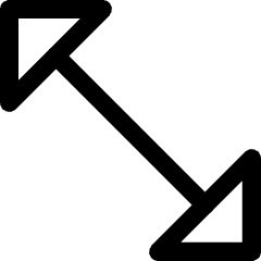 Diagonal Triangle Arrow 2 Icon from Core Line Set