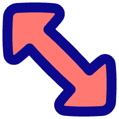Diagonal Triangle Arrow 2 Icon from Plump Pop Set
