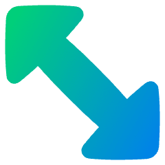 Diagonal Triangle Arrow 2 Icon from Plump Gradient Set