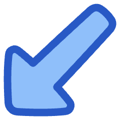 Diagonal Triangle Arrow Bottom Left Icon from Plump Duo Set