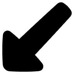 Diagonal Triangle Arrow Bottom Left Icon from Plump Solid Set