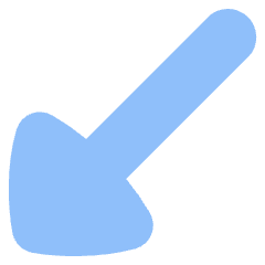 Diagonal Triangle Arrow Bottom Left Icon from Flex Flat Set