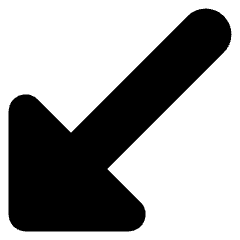Diagonal Triangle Arrow Bottom Left Icon from Core Solid Set