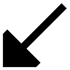 Diagonal Triangle Arrow Bottom Left Icon from Sharp Remix Set