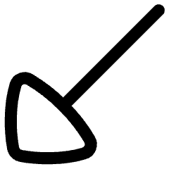 Diagonal Triangle Arrow Bottom Left Icon from Flex Line Set