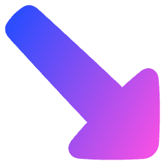 Diagonal Triangle Arrow Bottom Right Icon from Plump Gradient Set