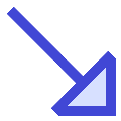 Diagonal Triangle Arrow Bottom Right Icon from Sharp Duo Set