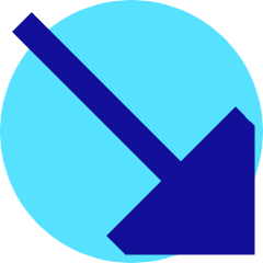 Diagonal Triangle Arrow Bottom Right Icon from Sharp Pop Set