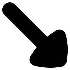 Diagonal Triangle Arrow Bottom Right Icon from Flex Solid Set