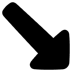 Diagonal Triangle Arrow Bottom Right Icon from Plump Solid Set