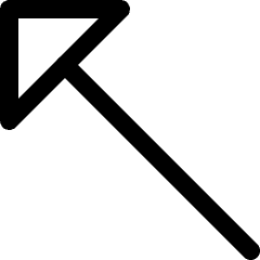 Diagonal Triangle Arrow Upper Left Icon from Core Line Set
