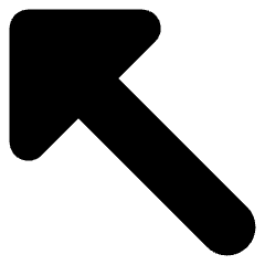 Diagonal Triangle Arrow Upper Left Icon from Core Solid Set