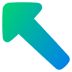 Diagonal Triangle Arrow Upper Left Icon from Plump Gradient Set