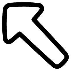Diagonal Triangle Arrow Upper Left Icon from Plump Line Set