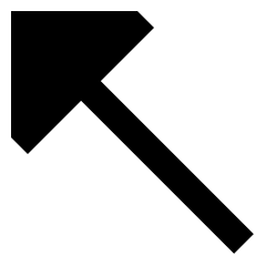 Diagonal Triangle Arrow Upper Left Icon from Sharp Remix Set