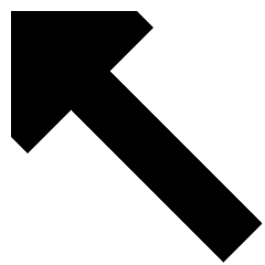 Diagonal Triangle Arrow Upper Left Icon from Sharp Solid Set