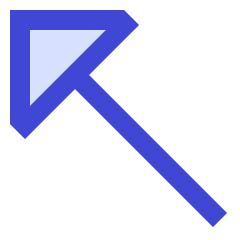 Diagonal Triangle Arrow Upper Left Icon from Sharp Duo Set