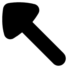 Diagonal Triangle Arrow Upper Left Icon from Flex Solid Set