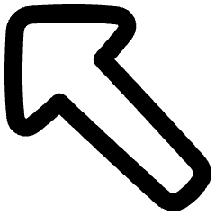 Diagonal Triangle Arrow Upper Left Icon from Plump Remix Set