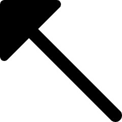 Diagonal Triangle Arrow Upper Left Icon from Core Remix Set
