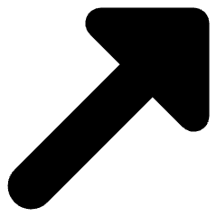 Diagonal Triangle Arrow Upper Right Icon from Core Solid Set