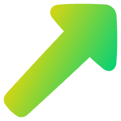 Diagonal Triangle Arrow Upper Right Icon from Plump Gradient Set