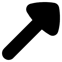 Diagonal Triangle Arrow Upper Right Icon from Flex Solid Set