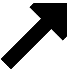 Diagonal Triangle Arrow Upper Right Icon from Sharp Solid Set