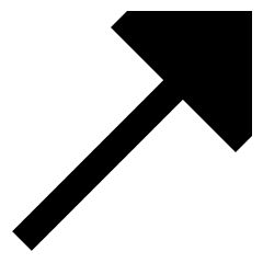 Diagonal Triangle Arrow Upper Right Icon from Sharp Remix Set