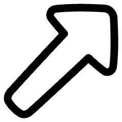 Diagonal Triangle Arrow Upper Right Icon from Plump Line Set