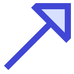 Diagonal Triangle Arrow Upper Right Icon from Sharp Duo Set