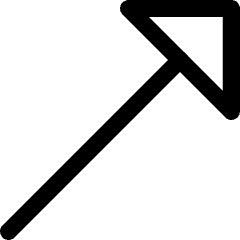 Diagonal Triangle Arrow Upper Right Icon from Core Line Set