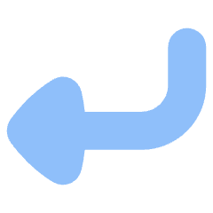 Triangle Arrow Bend Down Left Icon from Flex Flat Set