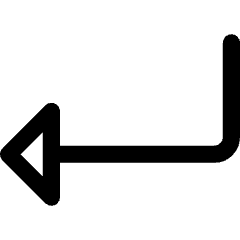 Triangle Arrow Bend Down Left Icon from Core Line Set