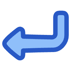Triangle Arrow Bend Down Left Icon from Plump Duo Set