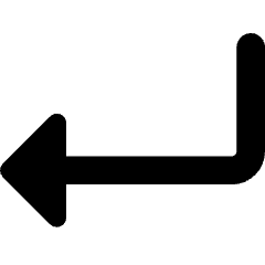 Triangle Arrow Bend Down Left Icon from Core Remix Set