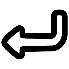 Triangle Arrow Bend Down Left Icon from Plump Remix Set
