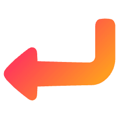 Triangle Arrow Bend Down Left Icon from Plump Gradient Set