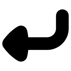 Triangle Arrow Bend Down Left Icon from Flex Solid Set