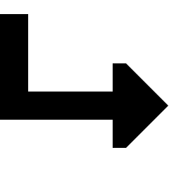 Triangle Arrow Bend Down Right Icon from Sharp Solid Set